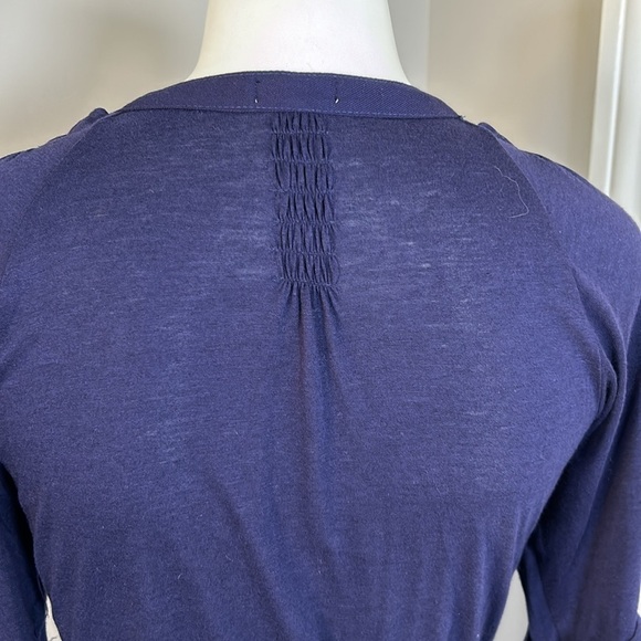 Anthropologie Tiny Nadia Shift Dress Embroidered Split Neck Blue Green Sz S NEW - Picture 9 of 15